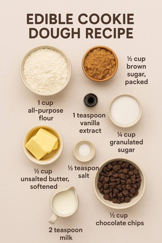 edible cookie dough ingredients