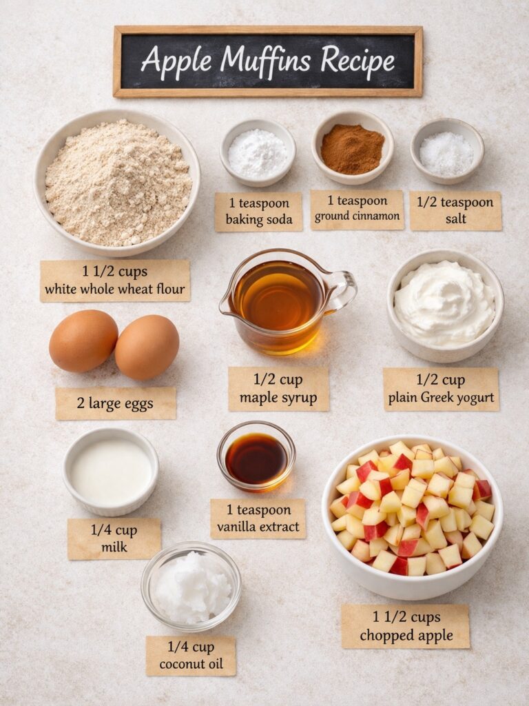 apple muffins recipe ingredients
