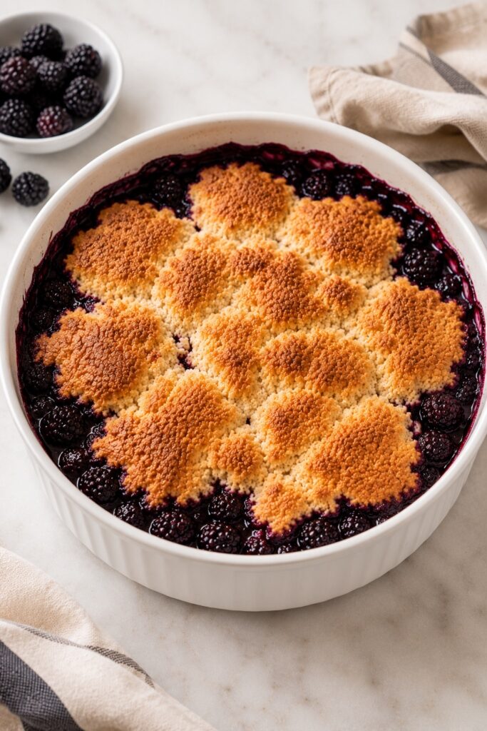Baked Blackberry Cobbler