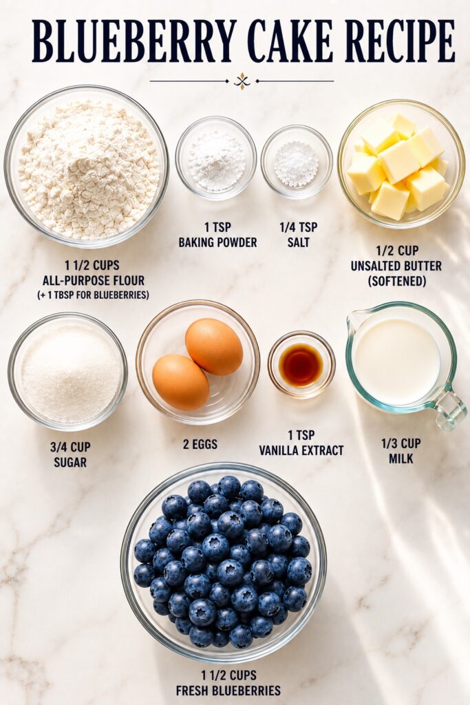 Blueberry Cake Ingredients