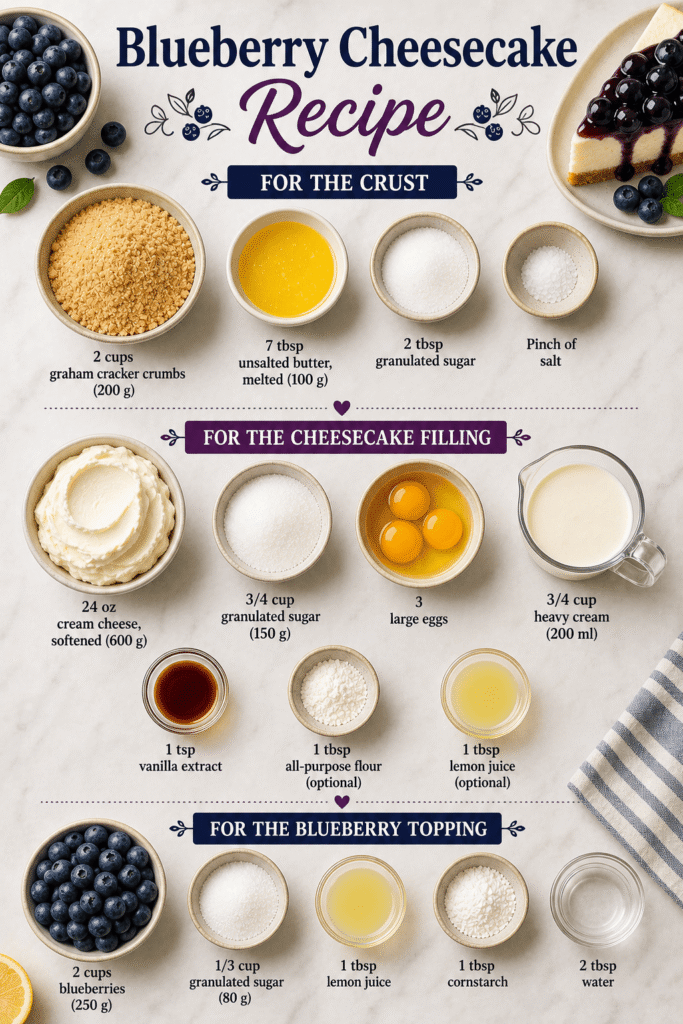blueberry cheesecake ingredients