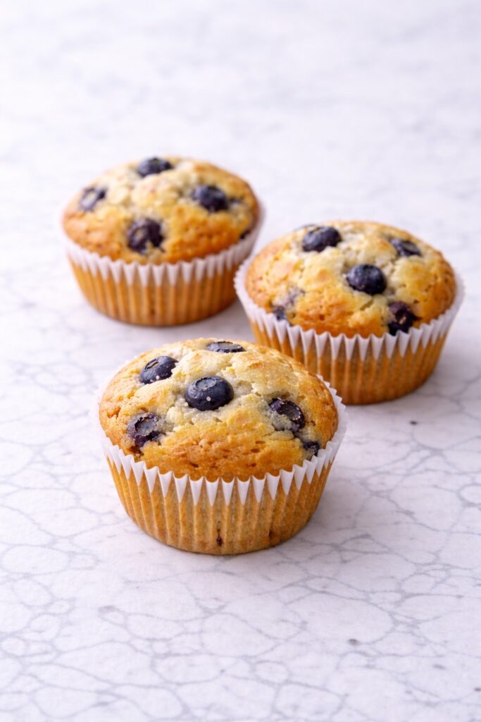 homemade blueberry muffins ready to serve