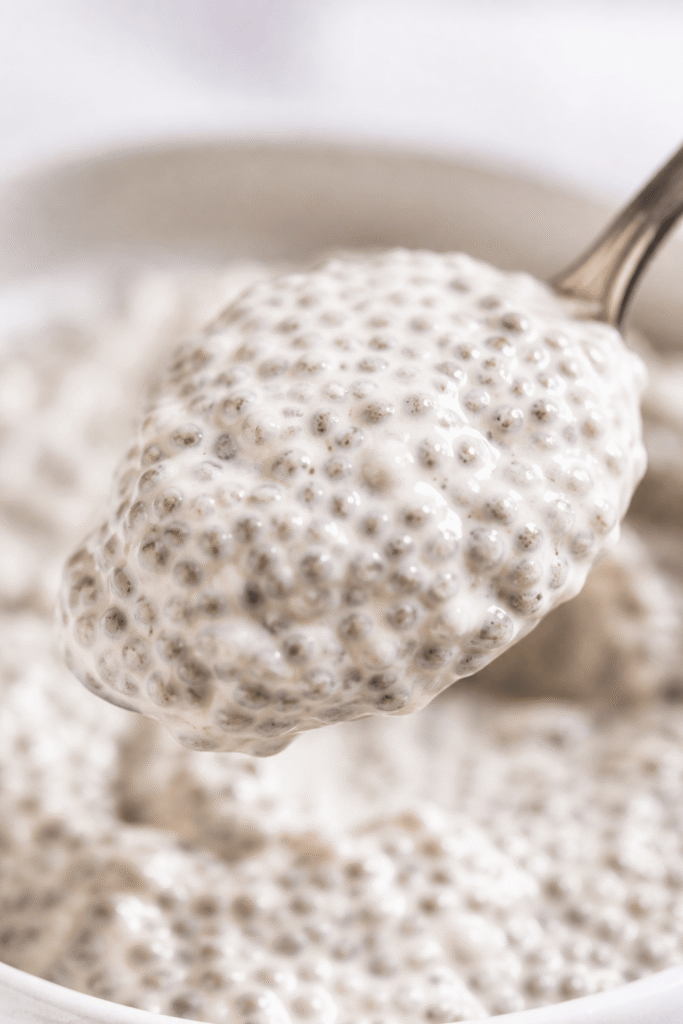 Chia Seed Pudding Close-up