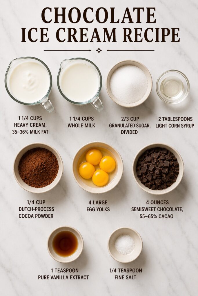 Chocolate Ice Cream Ingredients