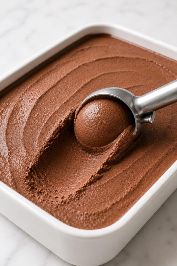 Chocolate Ice Cream Tempering and scoop-resistance test
