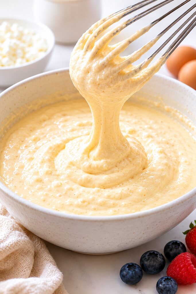 Cottage Cheese Pancakes Batter Texture