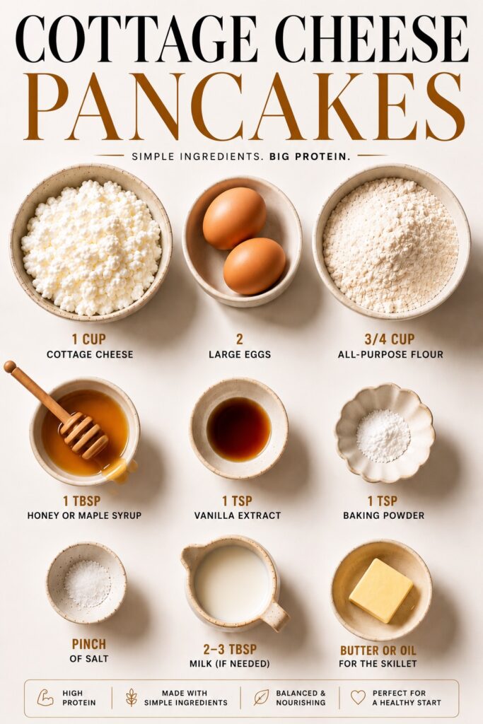 Cottage Cheese Pancakes Ingredients