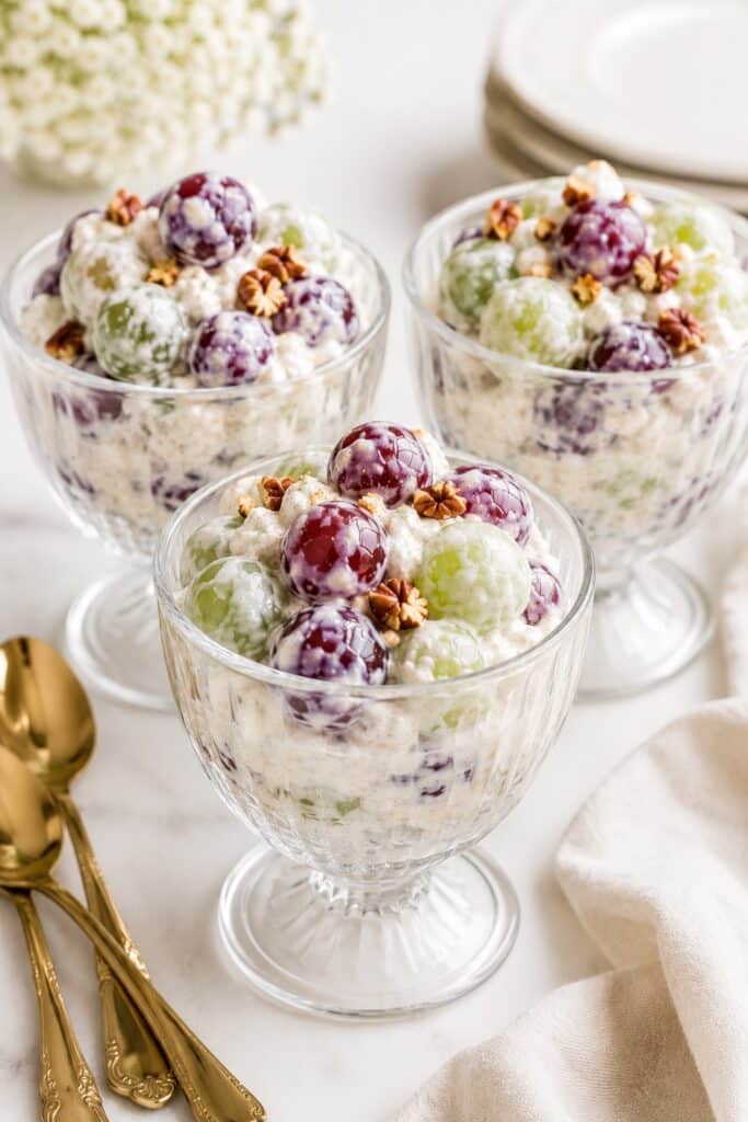 Healthy Grape Salad Serving As individual dessert cups