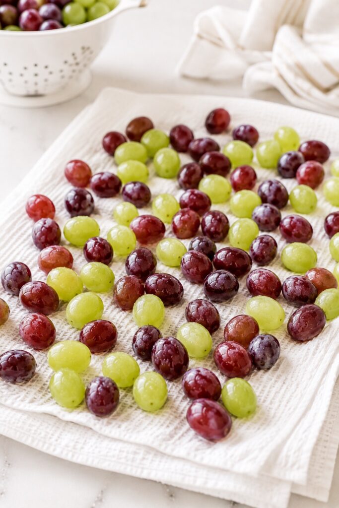 Wash and Dry the Grapes for Grape Salad