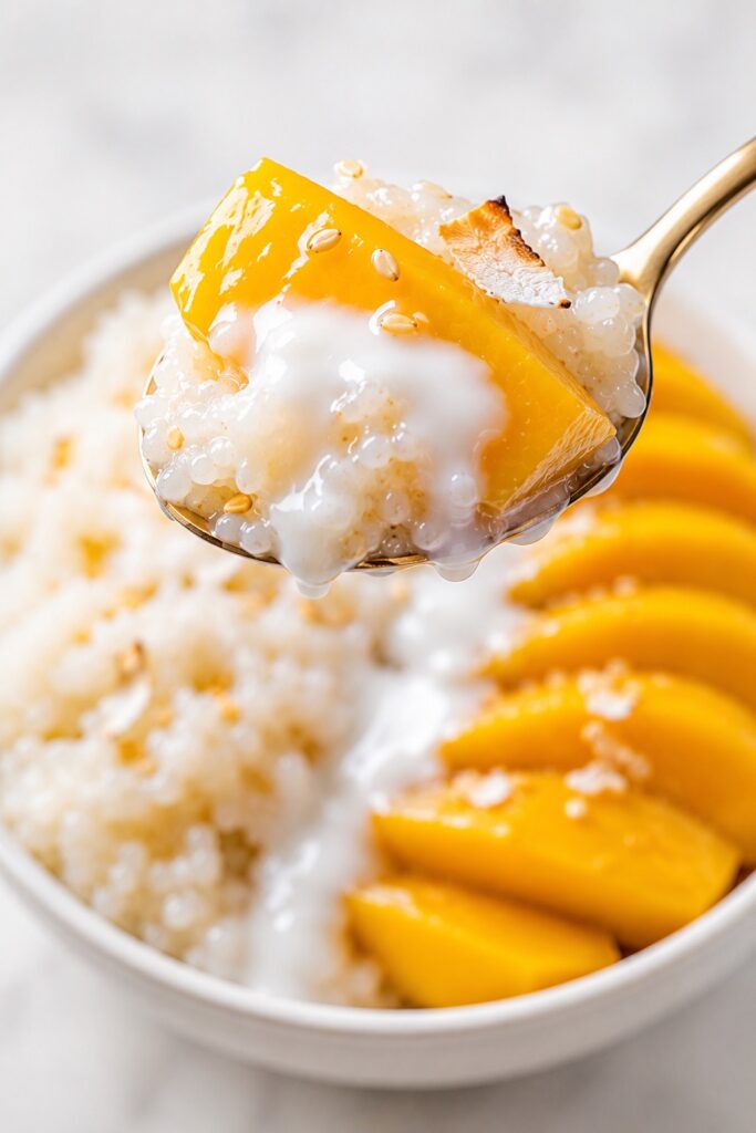 Mango Sticky Rice Spoon Lift