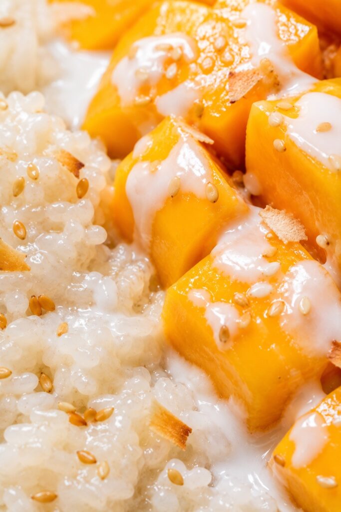 Mango Sticky Rice Texture Close-up