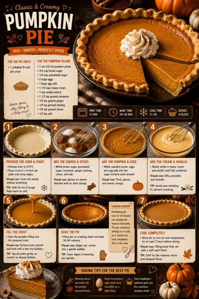 Pumpkin Pie Recipe Card