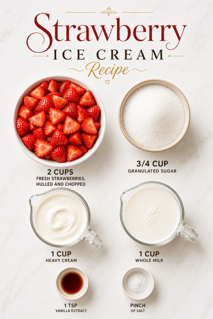 strawberry ice cream ingredients