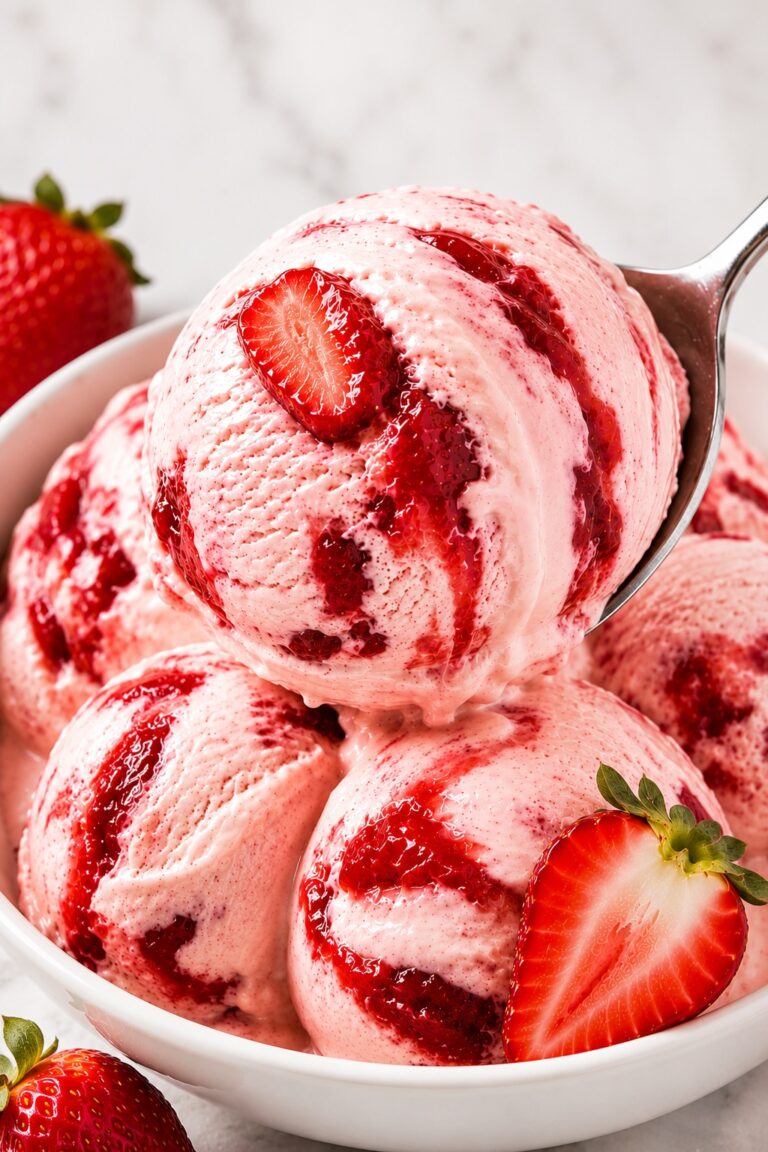 homemade strawberry ice cream