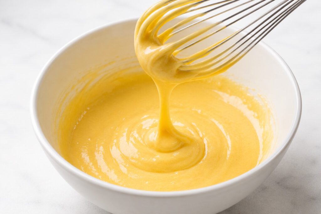 Yolks and sugar ribbon