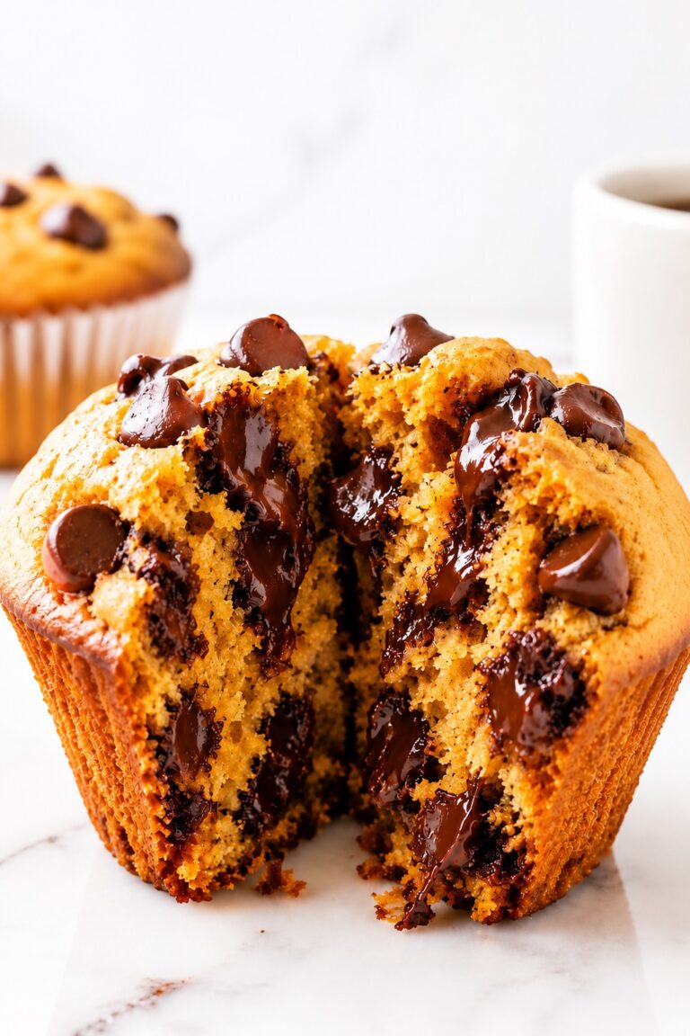 Pumpkin Chocolate Chip Muffins Bakery-Style
