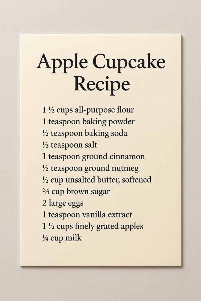 Apple Cupcake Recipe