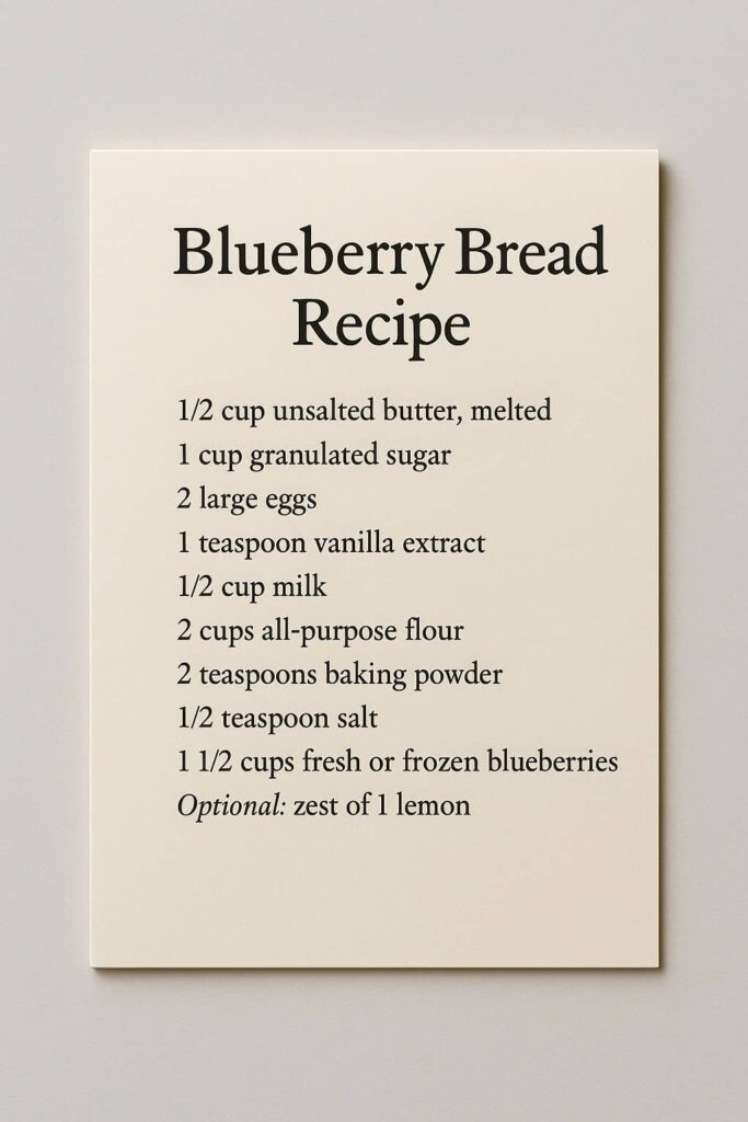 Blueberry Bread