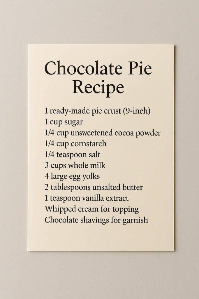 Chocolate Pie