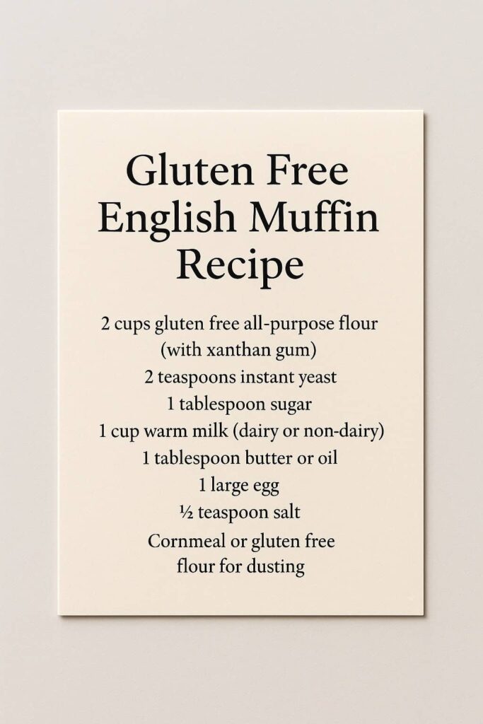 Gluten Free English Muffin Recipe