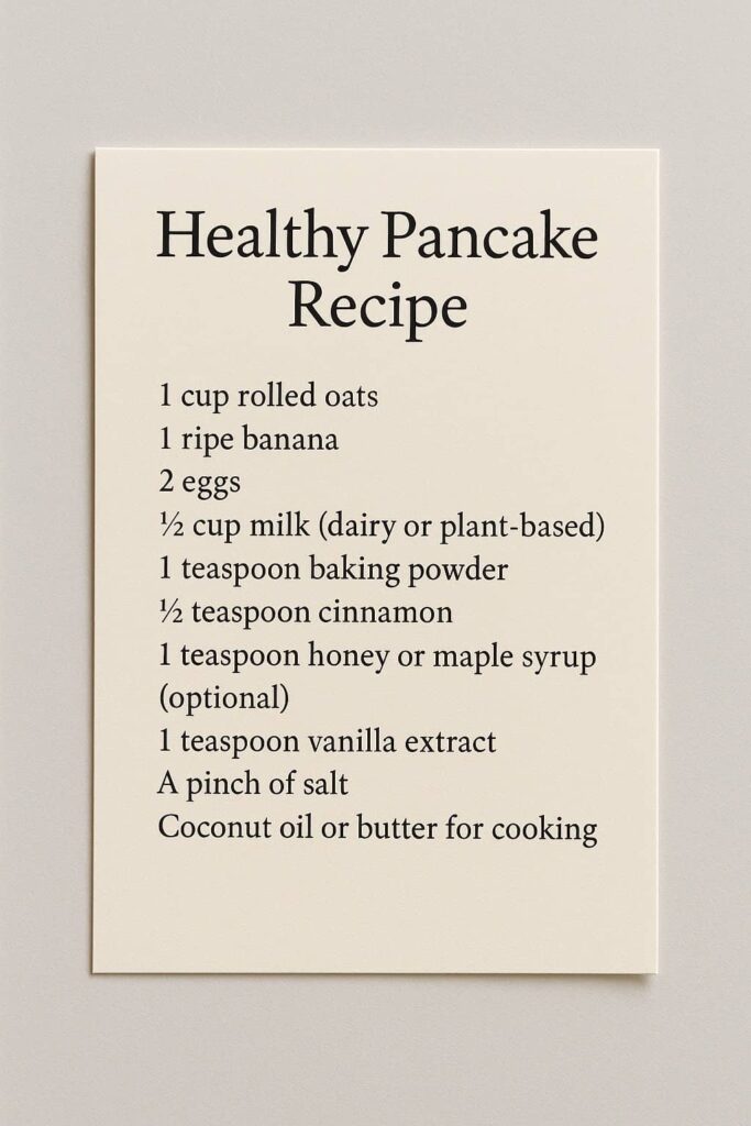 Healthy Pancake Recipe