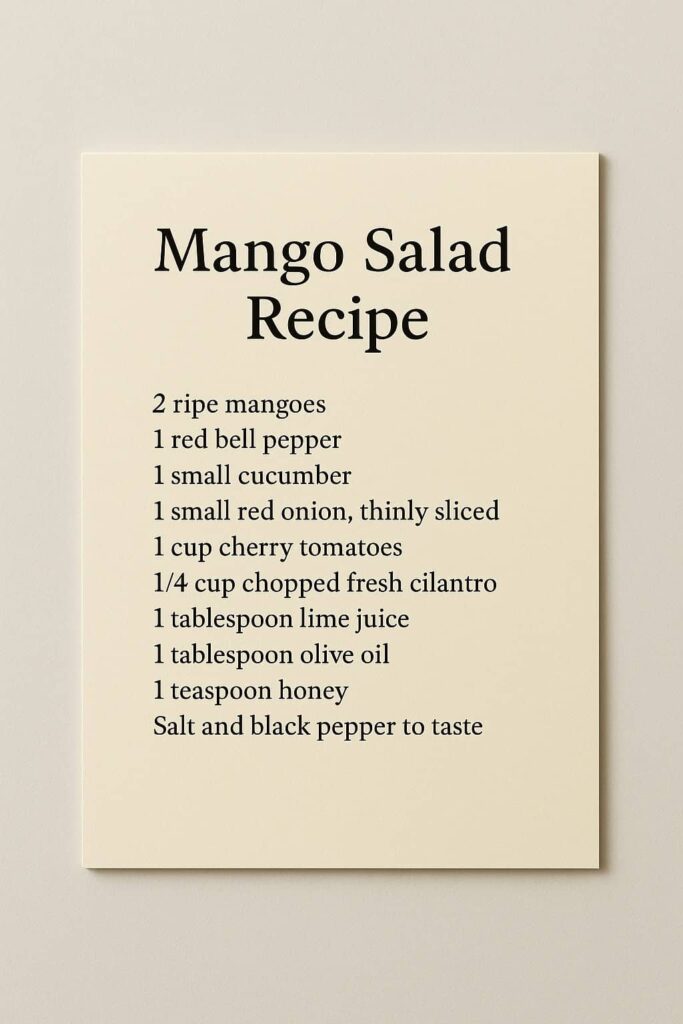Mango Salad Recipe