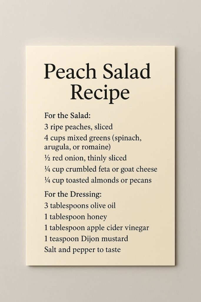 Peach Salad Recipe