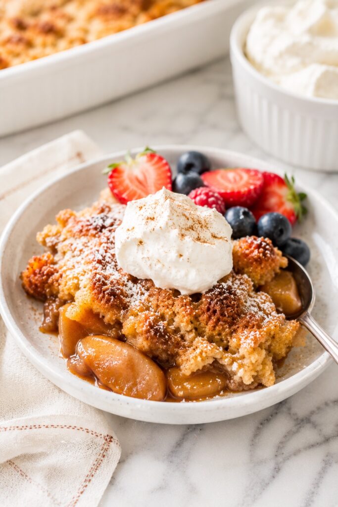 Apple Dump Cake For Brunch Serving