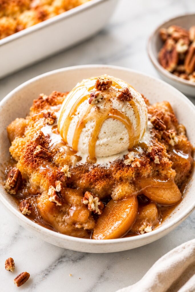 Apple Dump Cake Holiday Serving Idea