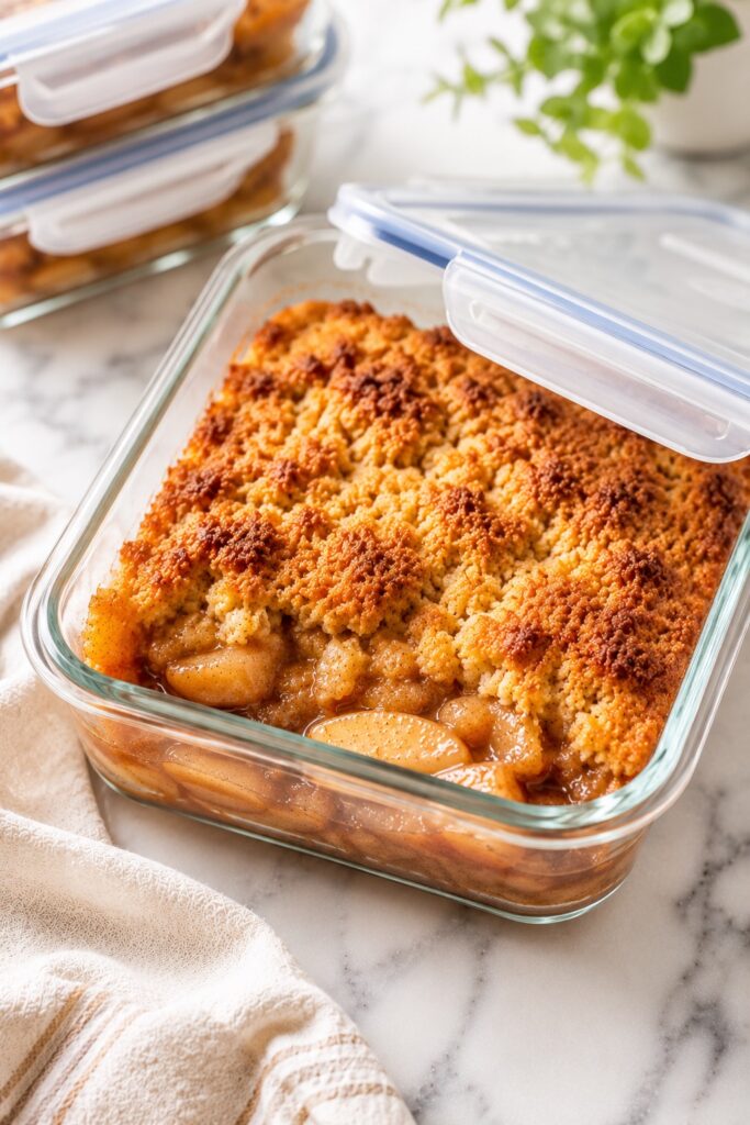 Apple Dump Cake Storage