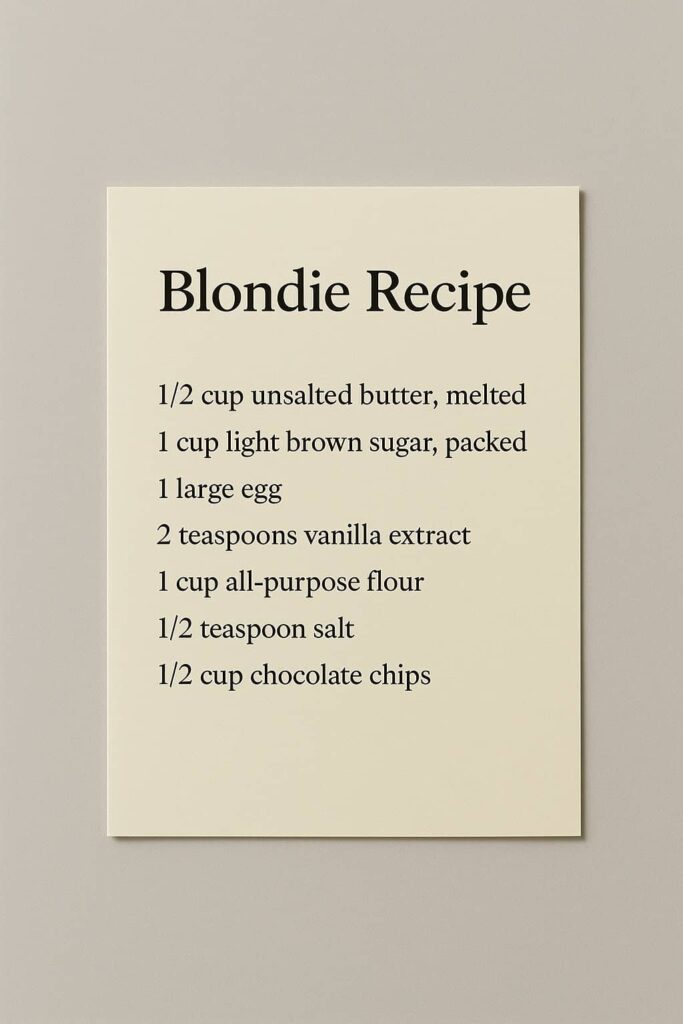 blondies recipe