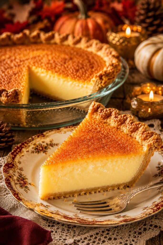 Southern Nutmeg Buttermilk Pie for Thanksgiving