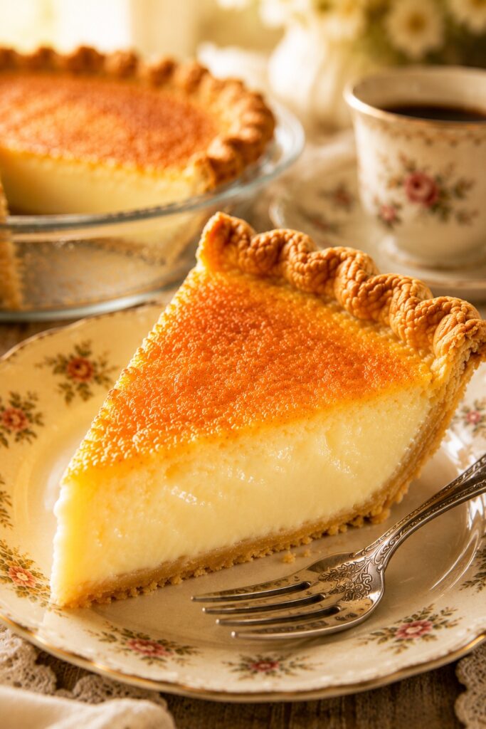 Buttermilk Pie Single Slice Serving