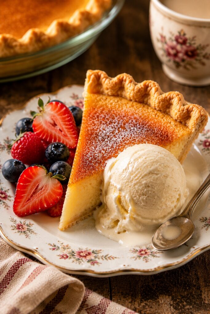Buttermilk Pie Serving Idea