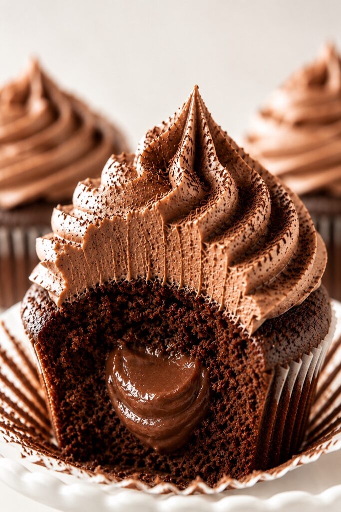 Chocolate Cupcakes with chocolate ganache
