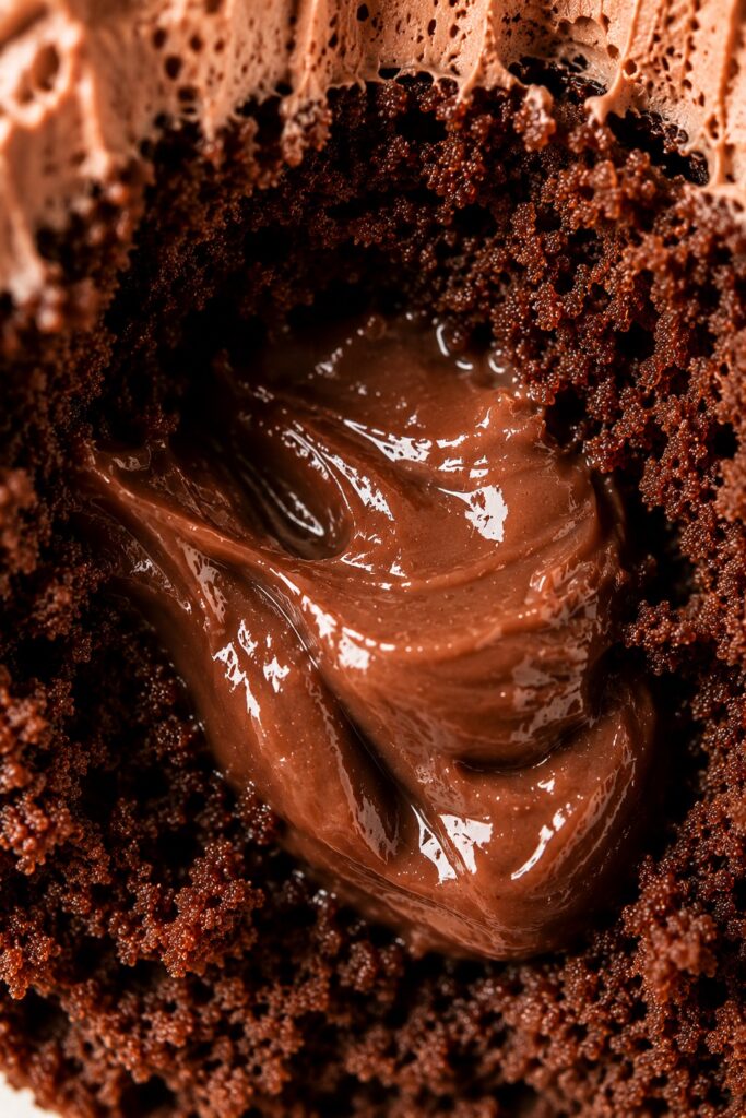 Chocolate Cupcake Interior Texture Close-up