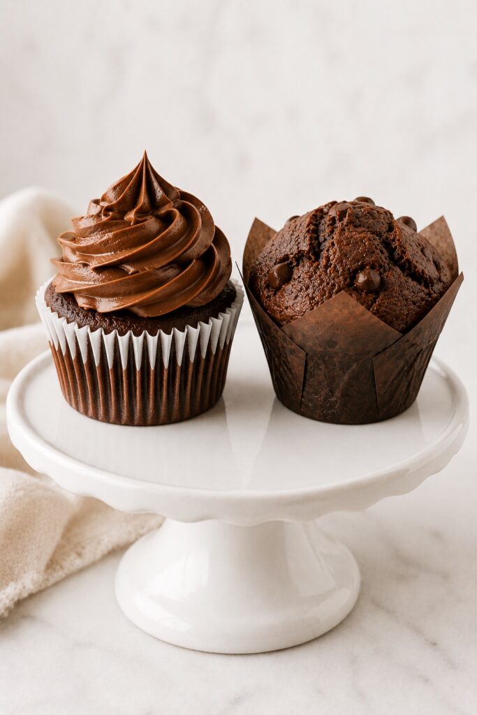 Chocolate Cupcakes vs Chocolate Muffins