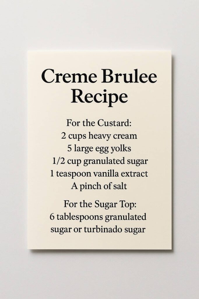 creme brulee recipe