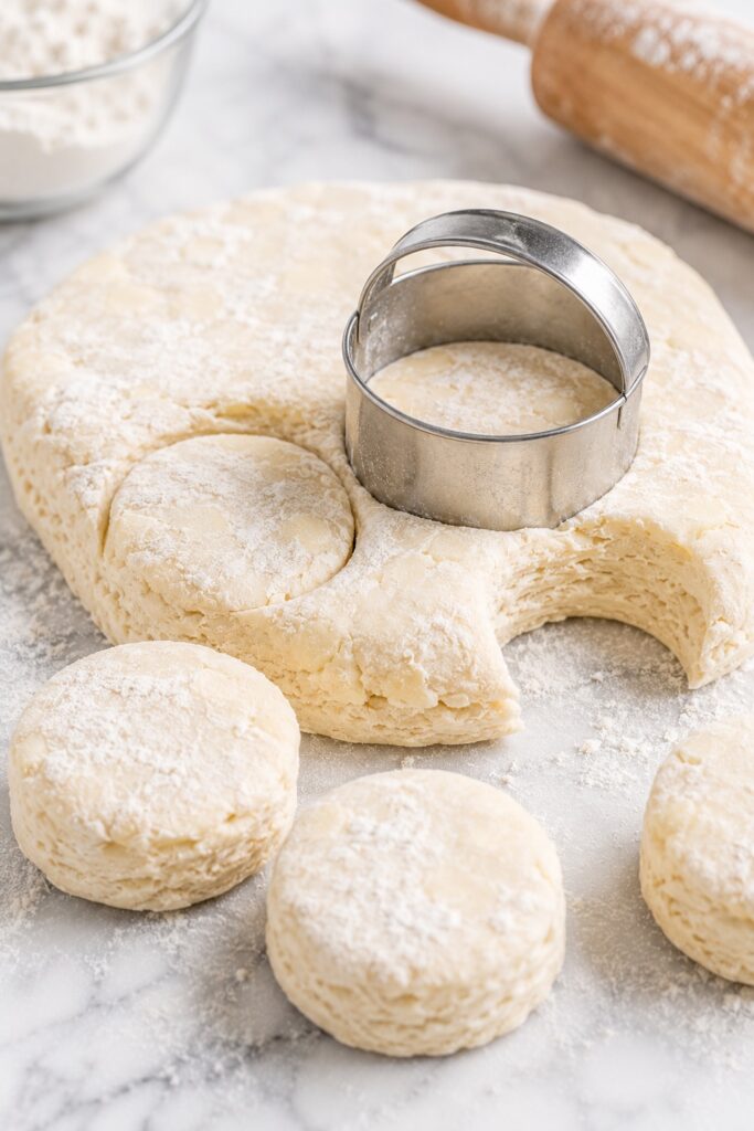 Cutting Buttermilk Biscuits