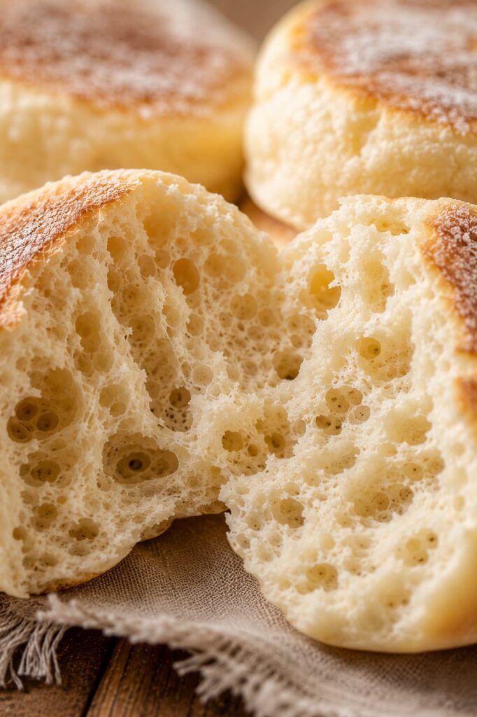 English Muffins Texture Close-up
