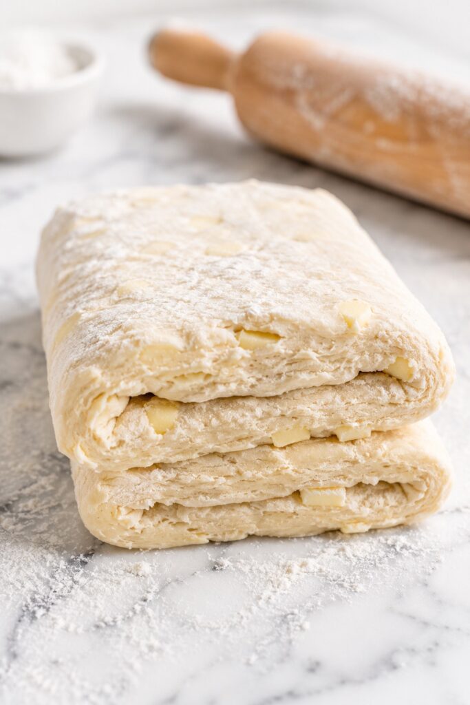 Folding the Buttermilk Biscuits Dough