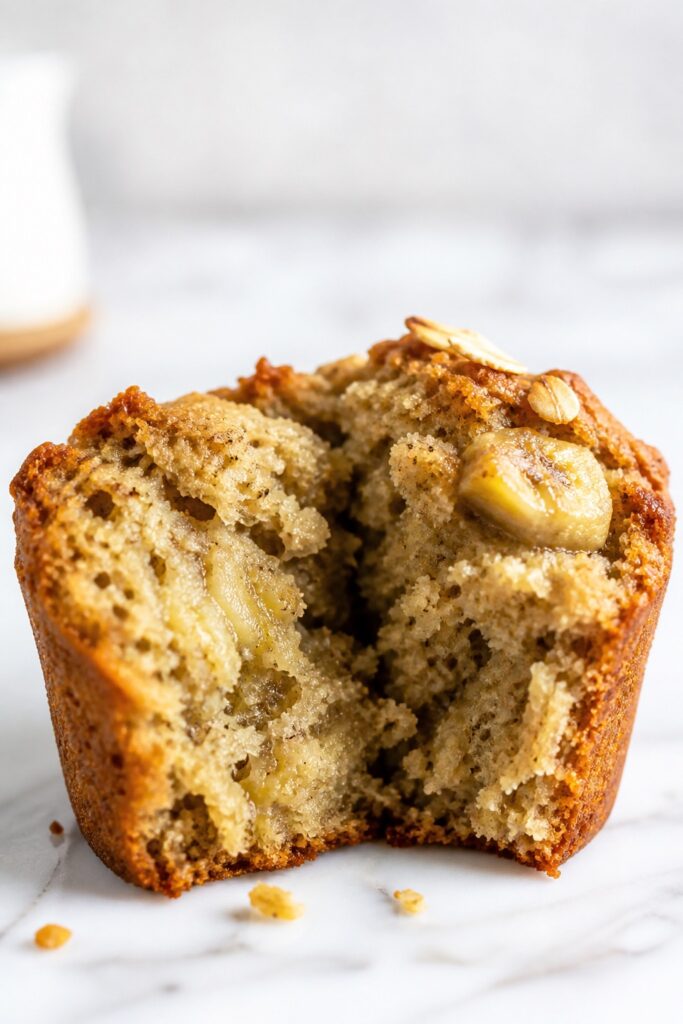 Healthy Banana Muffins Texture Close-up