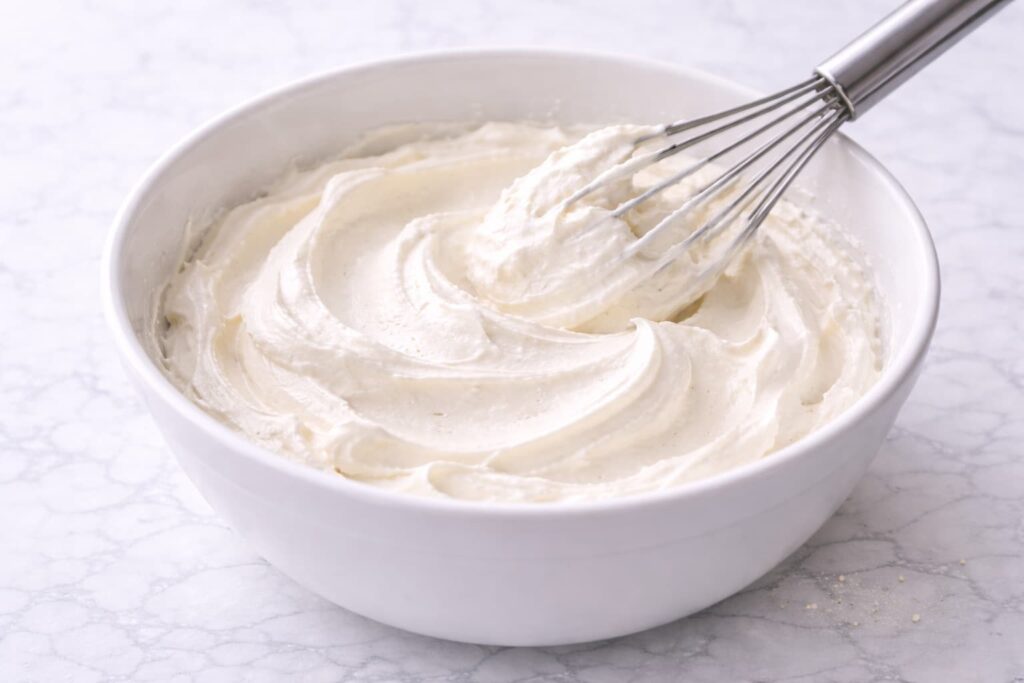 Whipped Cream Filling for Hummingbird Cake Light and airy whipped cream filling with soft peaks for hummingbird cake layers