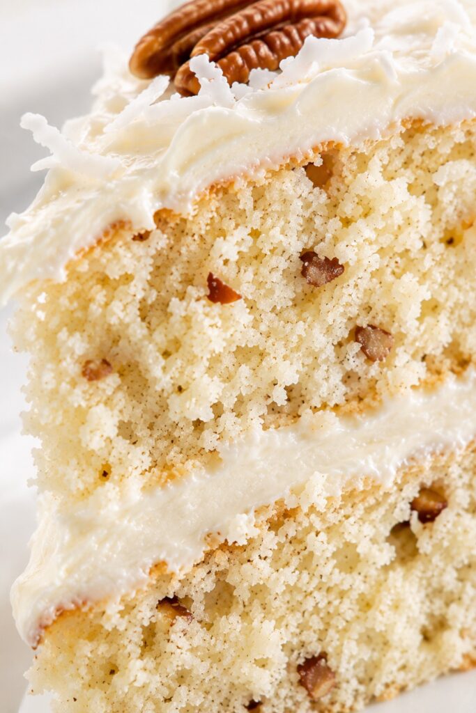Italian Cream Cake Crumb Close-up