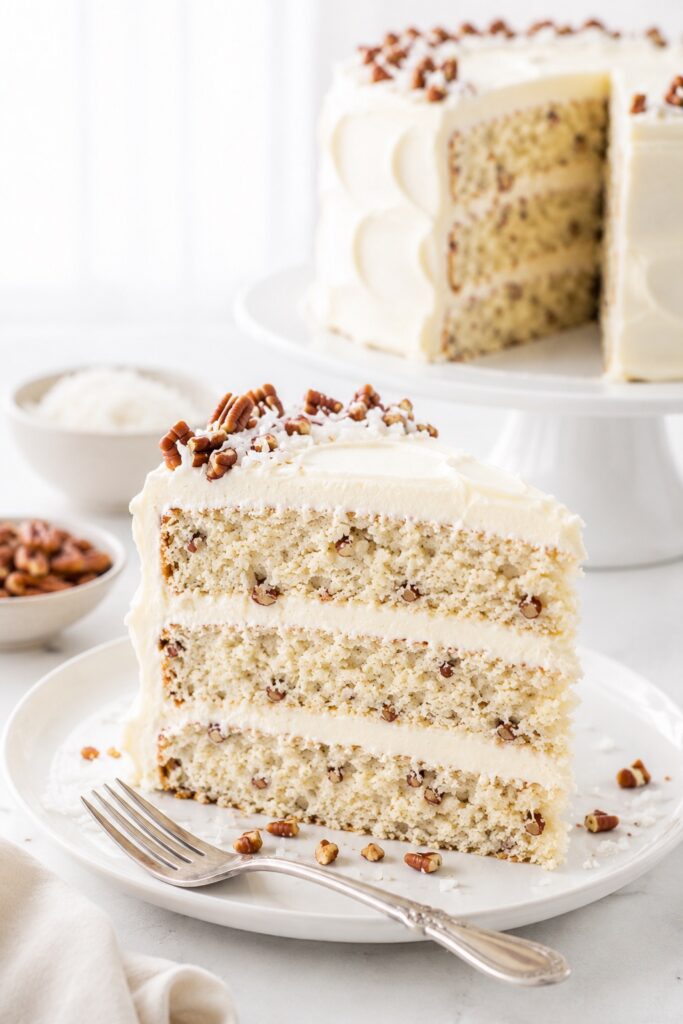 Italian Cream Cake Serving
