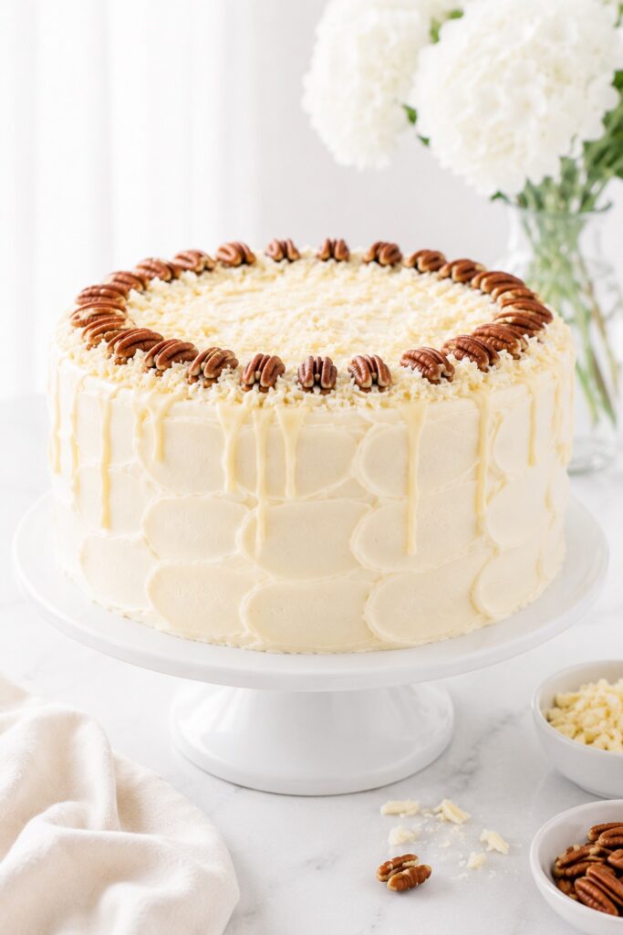 Italian Cream Cake with White Chocolate