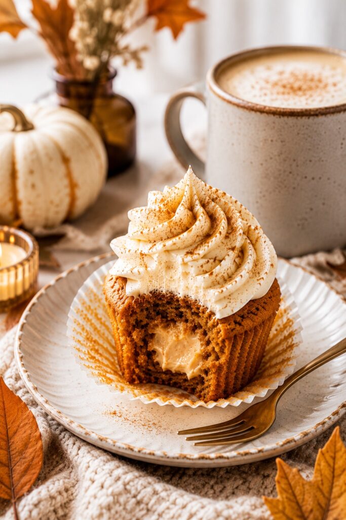 Pumpkin Pie Cupcake Serving