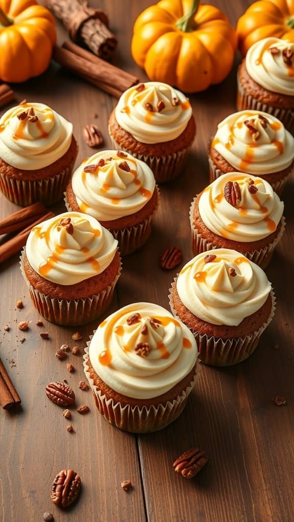 thanksgiving gingerbread cupcakes