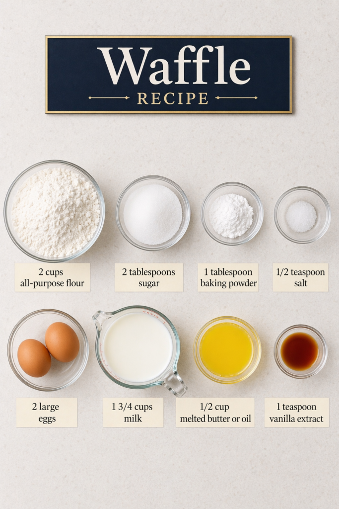 Waffle Recipe Ingredients