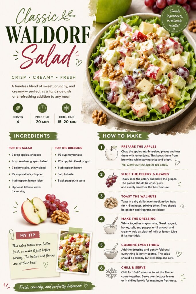Waldorf Salad Recipe Card